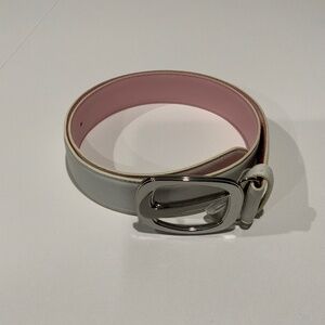 Women’s Nike Sz M White Leather Pink Grip Tech Belt